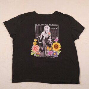 Dolly Parton "If You Want The Rainbow" T-Shirt Size XL Graphic Floral Tee